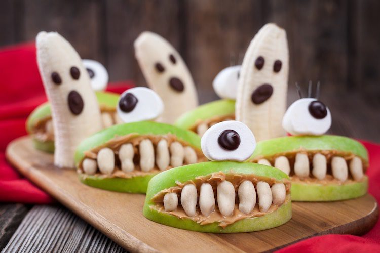 Snacks de fruta para Halloween