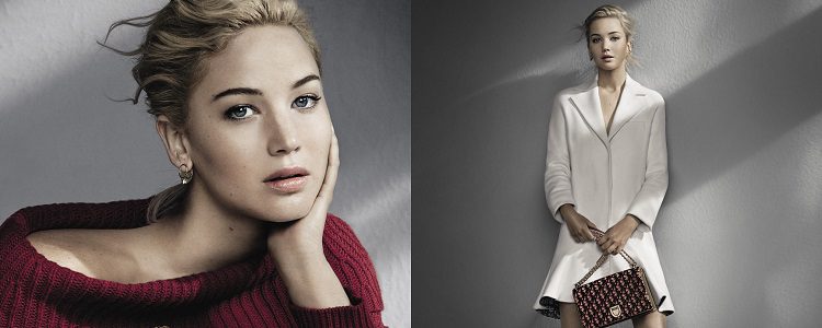 Jennifer Lawrence protagoniza la mayorái de las campañas textiles, de accesorios y cosmética