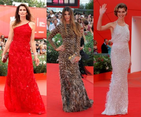 Cindy Crawford, Bianca Brandolini d'Adda y Vittoria Puccini en el Festival de Venecia