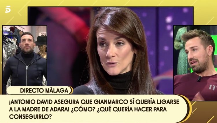 Antonio David contando lo que piensa Gianmarco de la madre de Adara|Foto: telecinco.es