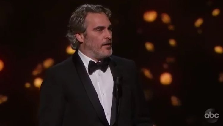 Joaquin Phoenix agradeciendo el premio Oscar | Foto: ABC