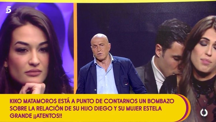 Kiko Matamoros hablando e la relación de su hijo con estela Grande/ Foto: telecinco.es