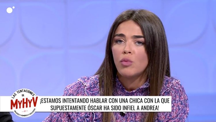 Violeta Mangriñán, enfadada en el plató de 'MYHYV'/ Foto: cuatro.com