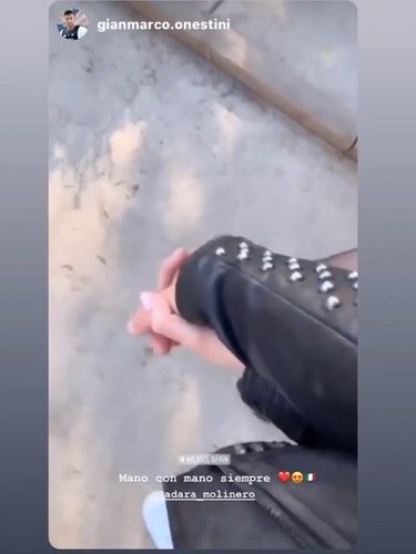 Gianmarco Onestini y Adara Molinero paseando de la mano/Foto: Instagram