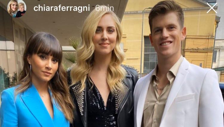 Aitana, Chiara Ferragni y Miguel en el desfile de Boss| Foto: Instagram