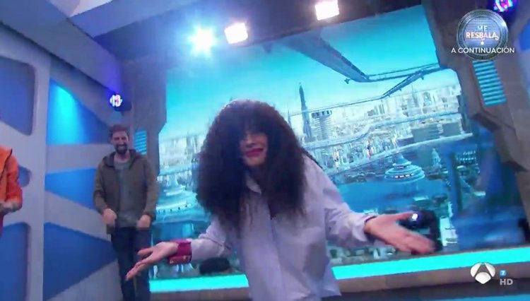 Pilar Rubio tras caerse en 'El Hormiguero'/ Foto: Antena 3