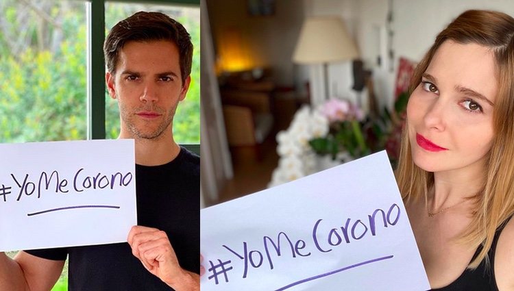 Marc Clotet y Natalia Sánchez con el lema #yomecorono / Instagram