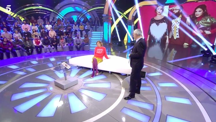 Ágatha Ruiz de la Prada en el plató de 'Volverte a ver'/telecinco.es