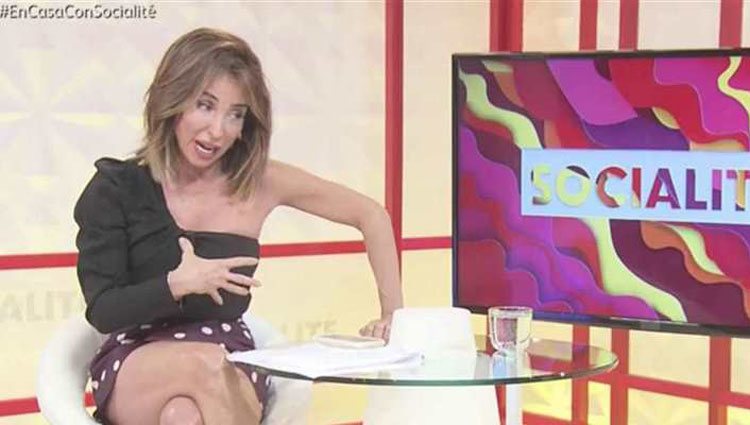 María Patiño en su programa 'Socialité'/ Foto: telecinco.es