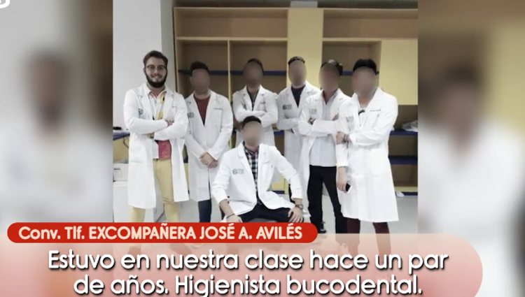 José Antonio Avilés cuando estudiaba higiene bucodental | Foto: telecinco.es