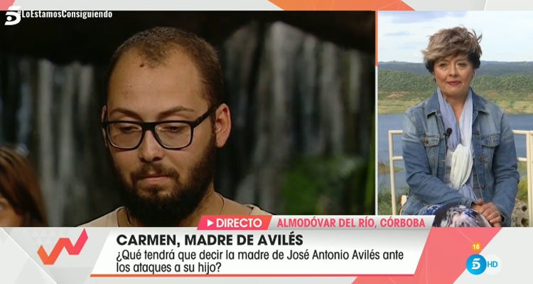 La madre de Avilés, muy afectada por las polémicas de su hijo