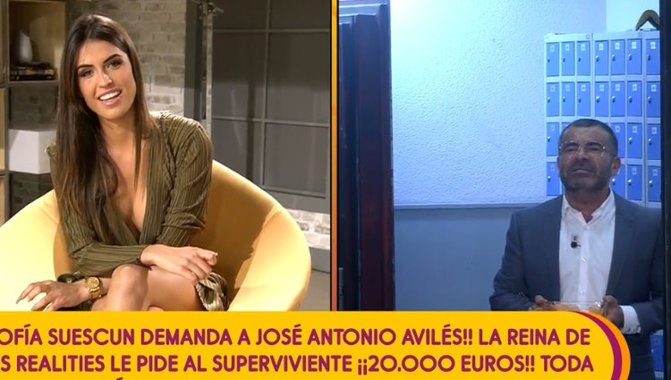 Sofía Suescun habla con Jorge Javier sobre Avilés | Foto: telecinco.es