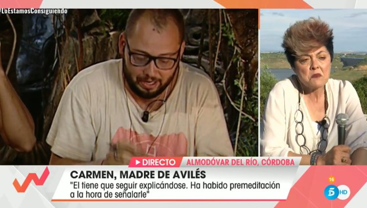 La madre de Avilés hablando de su hijo | Foto: telecinco.es