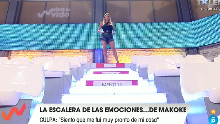 Makoke en 'la escalera de las emociones' | Foto: telecinco.es