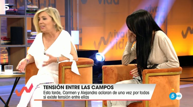 Carmen Borrego y Alejandra Rubio muestran su complicidad en 'Viva la vida'