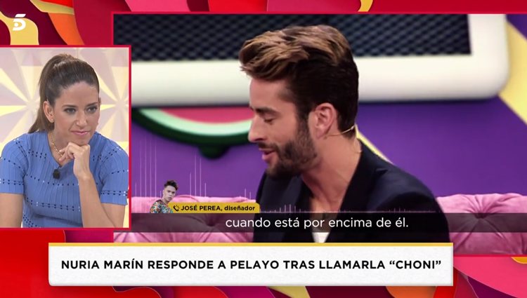 Nuria Marín responde a Pelayo Díaz en 'Socialité'/ Foto: telecinco.es