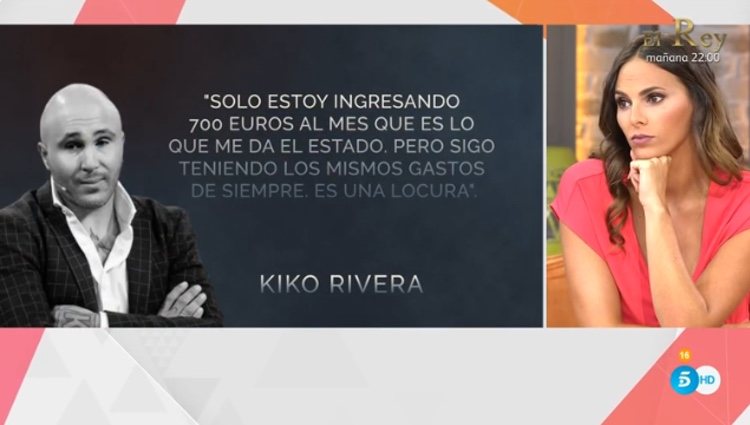 Irene Rosales viendo las declaraciones de Kiko Rivera / Telecinco.es