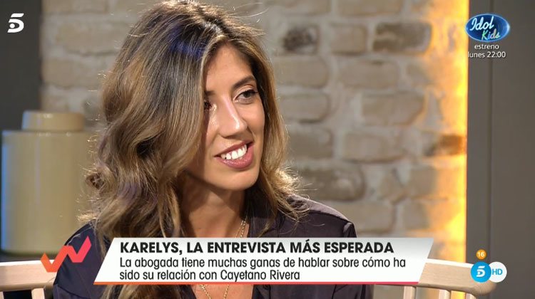 Karelys Rodríguez durante su entrevista en 'Viva la vida'