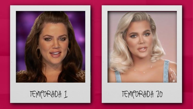 El antes y el después de Khloé Kardashian en 'KUWTK'