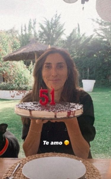 Paz Padilla soplando las velas | Instagram