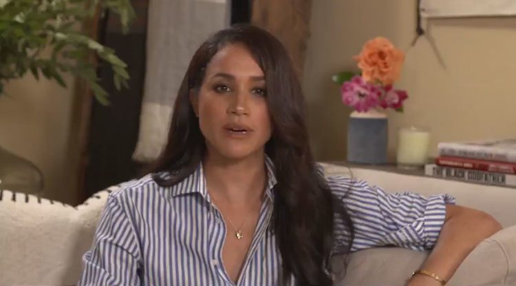 Meghan Markle en una videollamada con Fortune