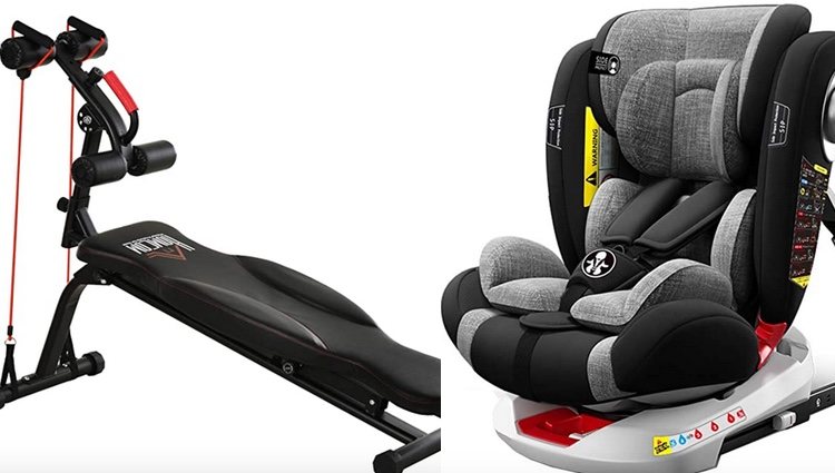 Banco de abdominales / Silla de coche con Isofix