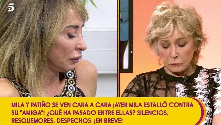 María Patiño y Mila Ximénez arreglando sus problemas | Foto: telecinco.es