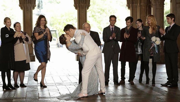 El fotograma de la boda de Blair y Chuck en 'Gossip girl'