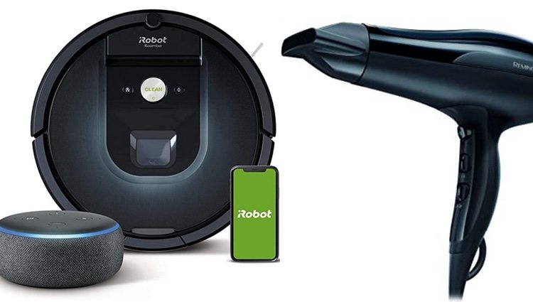 Secador de pelo Remington / Robot aspirador Roomba