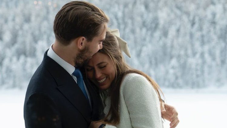 Felipe de Grecia y Nina Flohr en su boda civil