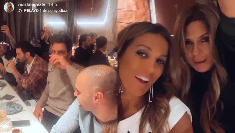 Marta López de cena con Diego Matamoros y Makoke / Instagram