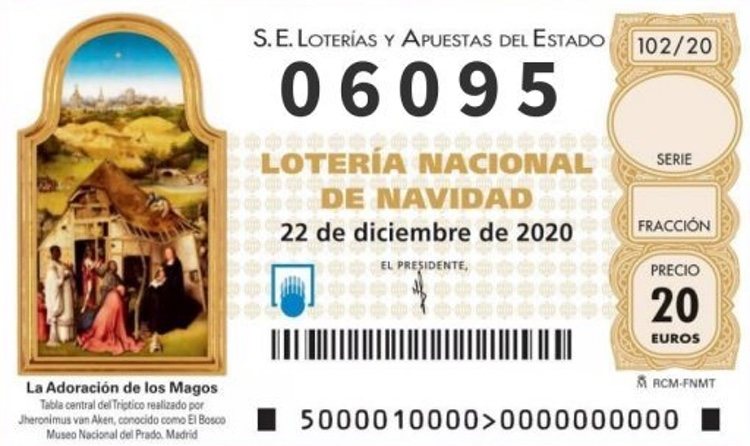 6.095, el segundo premio de la Lotería de Navidad 2020