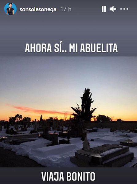 Sonsoles Ónega se despide de su abuela/ Foto: Instagram