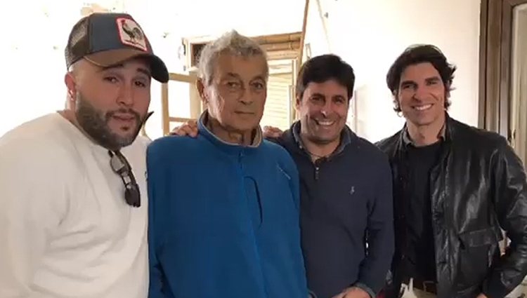 Kiko, Cayetano y Fran Rivera junto a Riverita en su última visita | Foto: Instagram