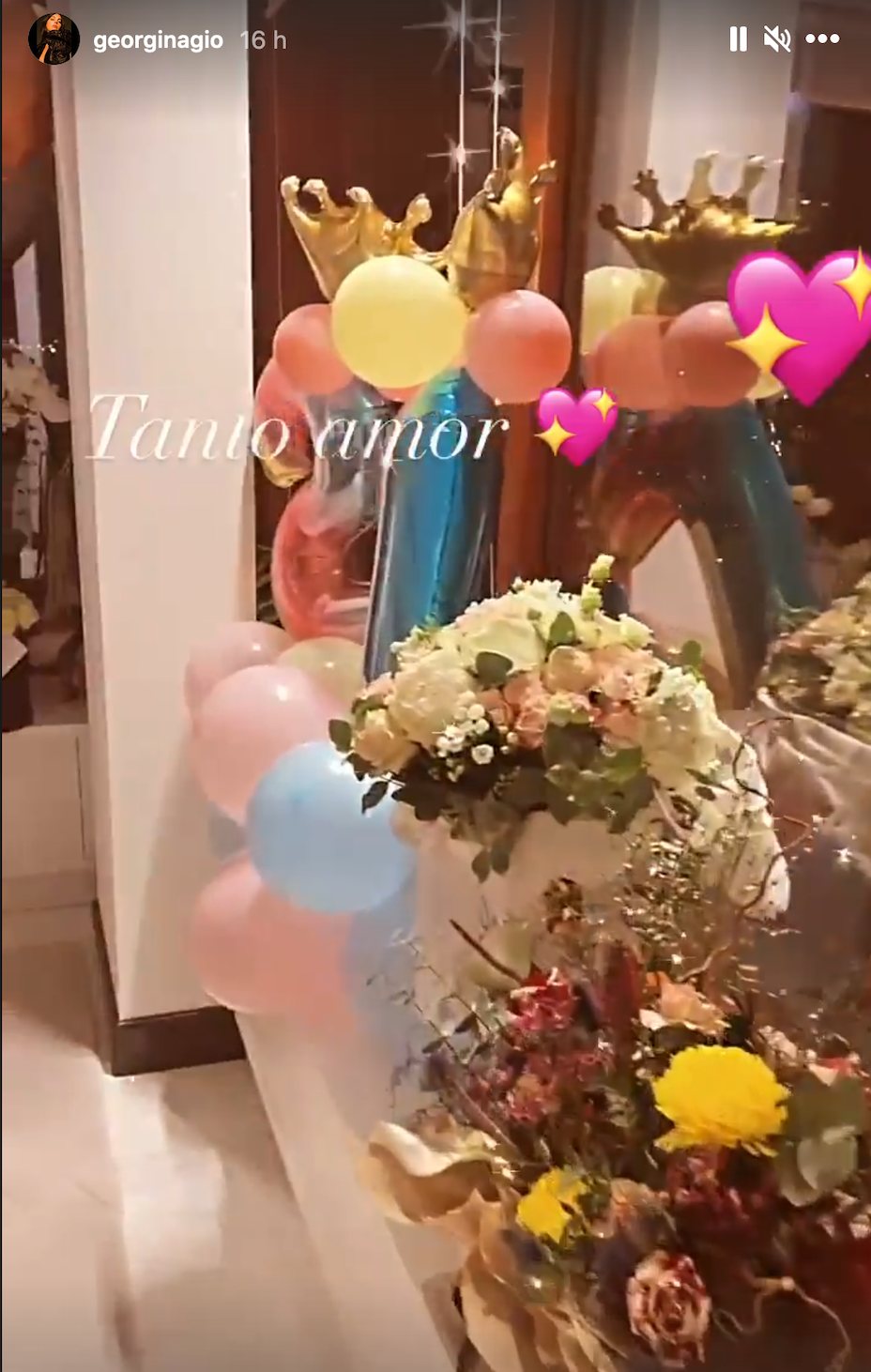 Las numerosas flores que ha recibido Georgina Rodríguez/ Foto: Instagram