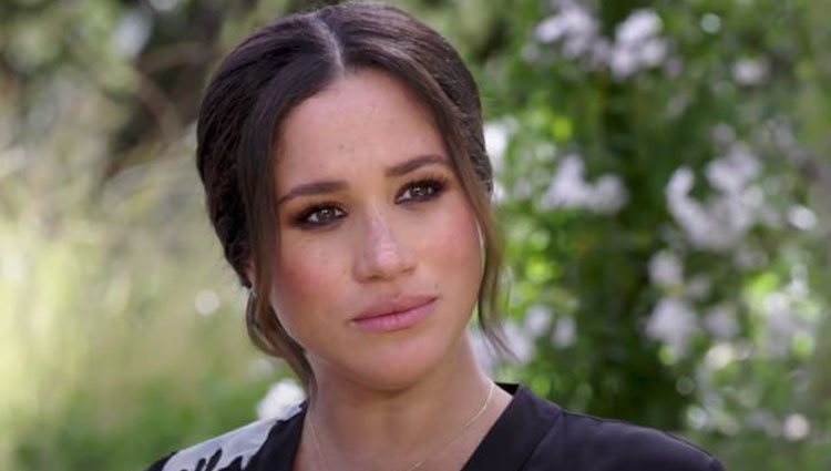 Meghan Markle durante su entrevista con Oprah Winfrey