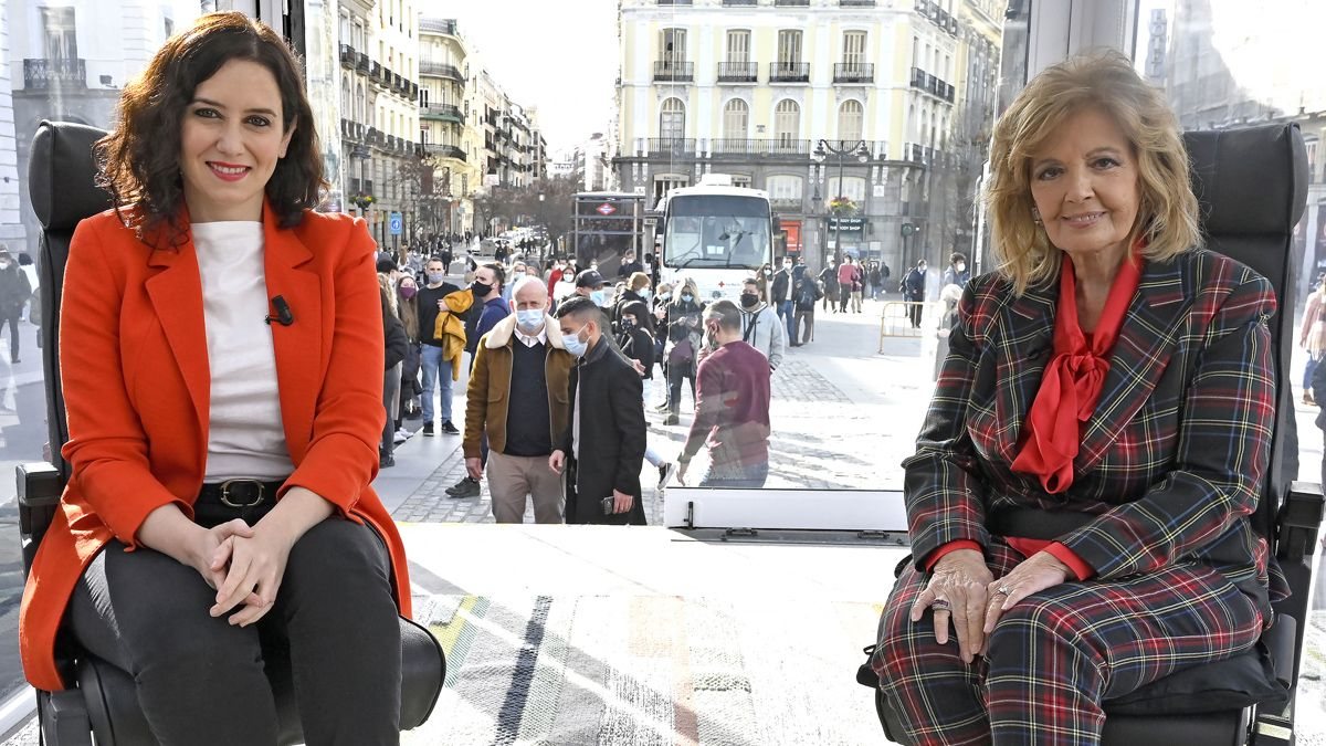 Isabel Díaz Ayuso es entrevistada por María Teresa Campos/ Foto: telecinco.es