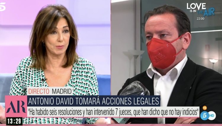 El abogado de Antonio David hablando con Ana Rosa | Foto: telecinco.es