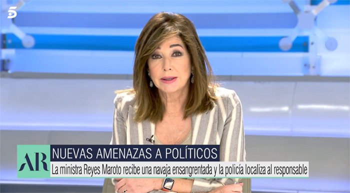 Ana Rosa Quintana hablando de sus experiencias personales en su programa/ Foto: telecinco.es