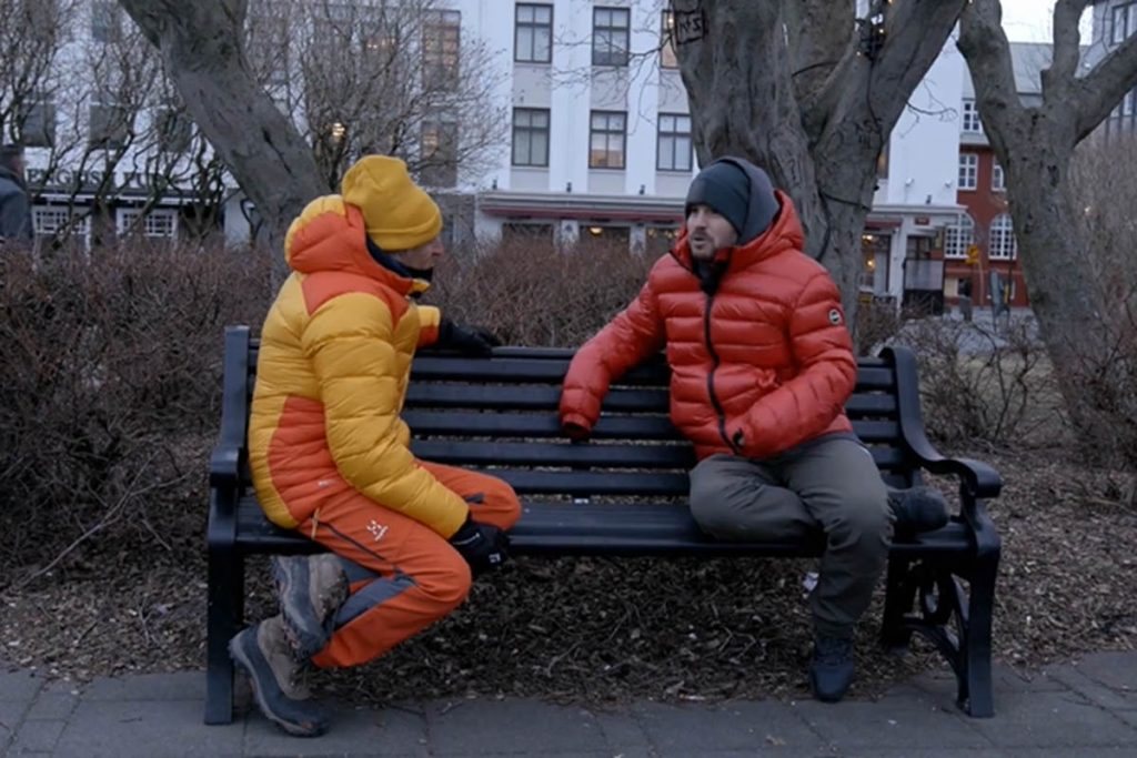 Willy Bárcenas con Jesús Calleja en Islandia/ Foto: cuatro.com