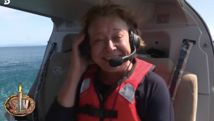 Mila Ximénez en el helicóptero | Foto: telecinco.es