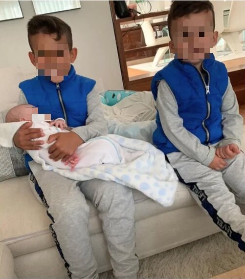 Los hijos mayores de Jesé con su hermanita/ Foto: Instagram