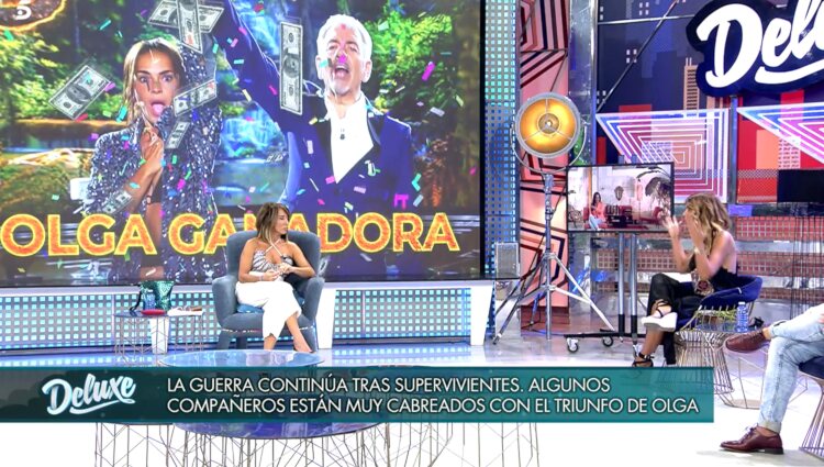 Los colaboradores en contra de Olga Moreno | Foto: Telecinco.es