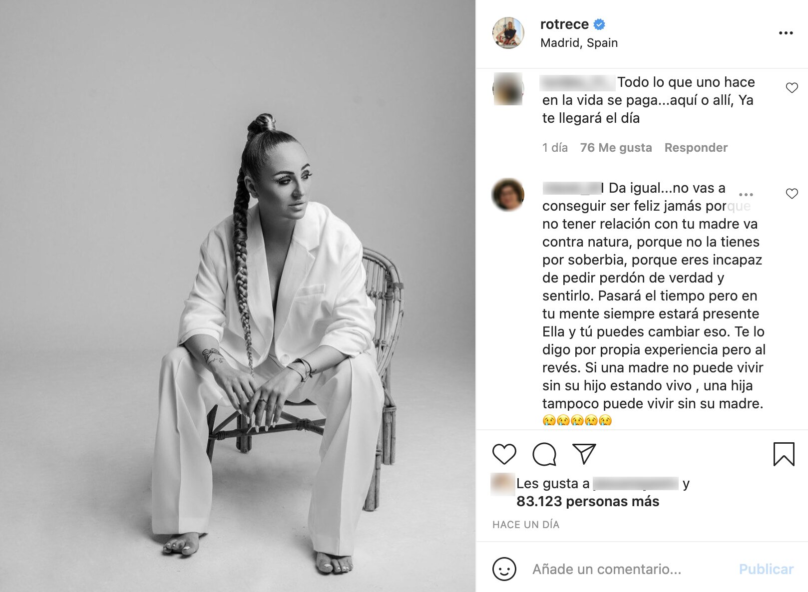 Rocío Flores, harta de recibir amenazas diariamente | Foto: Instagram