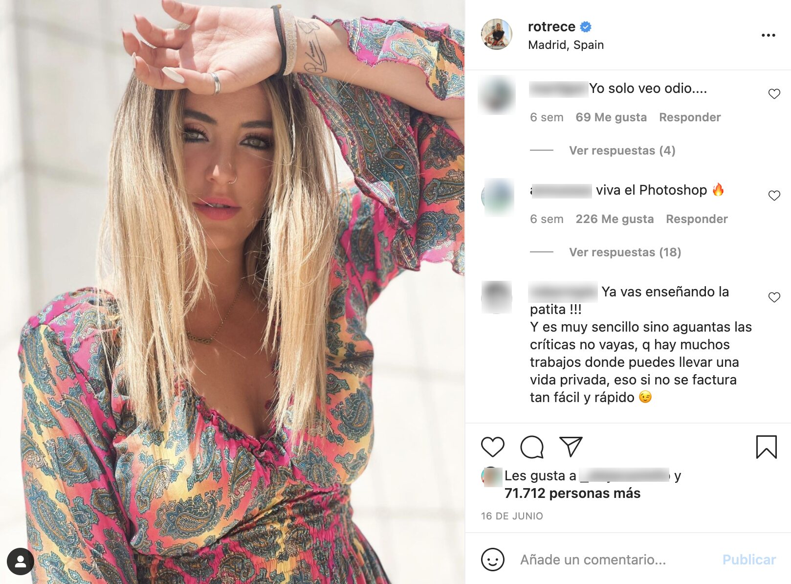 Rocío Flores llevará todas las amenazas ante el juzgado | Foto: Instagram