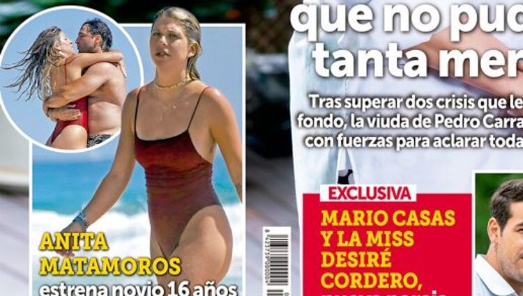 Anita Matamoros con su novio | Portada revista Semana