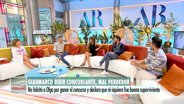 Gianmarco Onestini durante la entrevista en 'El programa de verano' | Foto: Telecinco.es