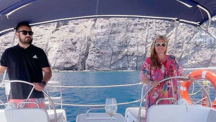 Belén Esteban y Miguel Marcos durante sus vacaciones en Tenerife