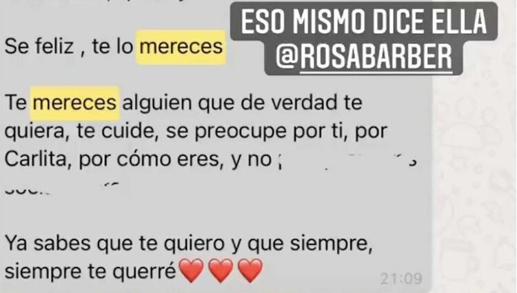 El mensaje que la madre de Carla Barber le dedica a su hija | Foto: Instagram