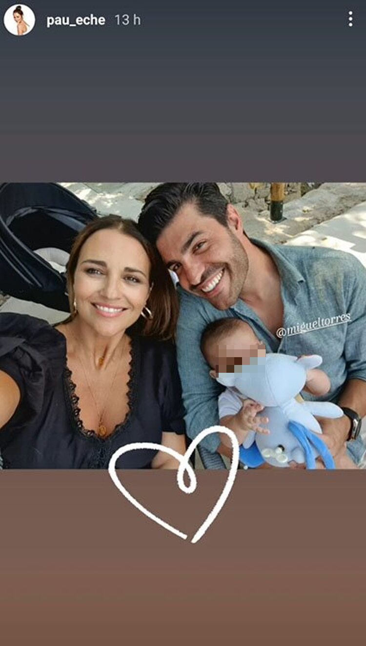 Fotografía de Paula Echevarría junto a Miguel Torres y el hijo de ambos / Foto:Instagram